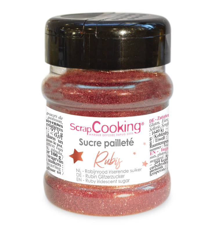 Pot de sucre pailleté RUBIS