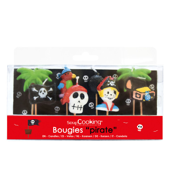 Lot de 8 bougies pirates réf.5000