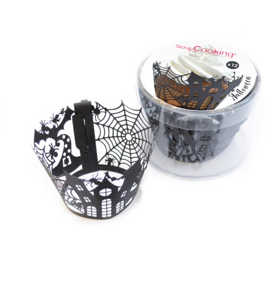 Contours dentelle pour cupcakes Halloween réf.5076