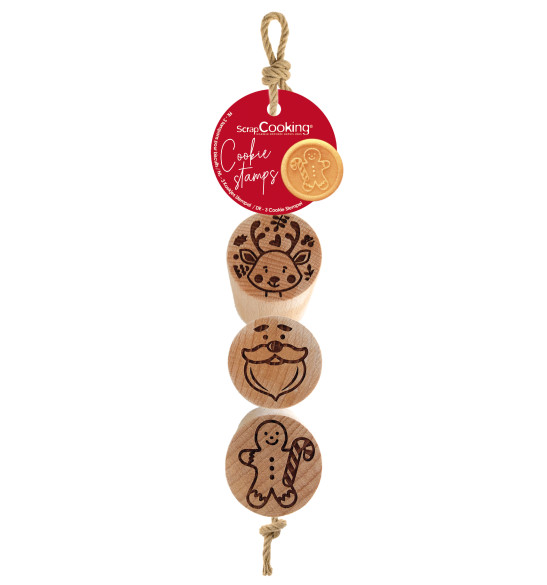 3 Mini cookie stamps Reindeer, Gingerbread Man, Father Christmas 3 Mini cookie stamps Reindeer, Gingerbread Man, Father Christmas