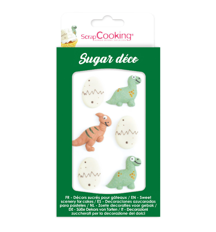 Dinosaur-themed sweet scenery decorations