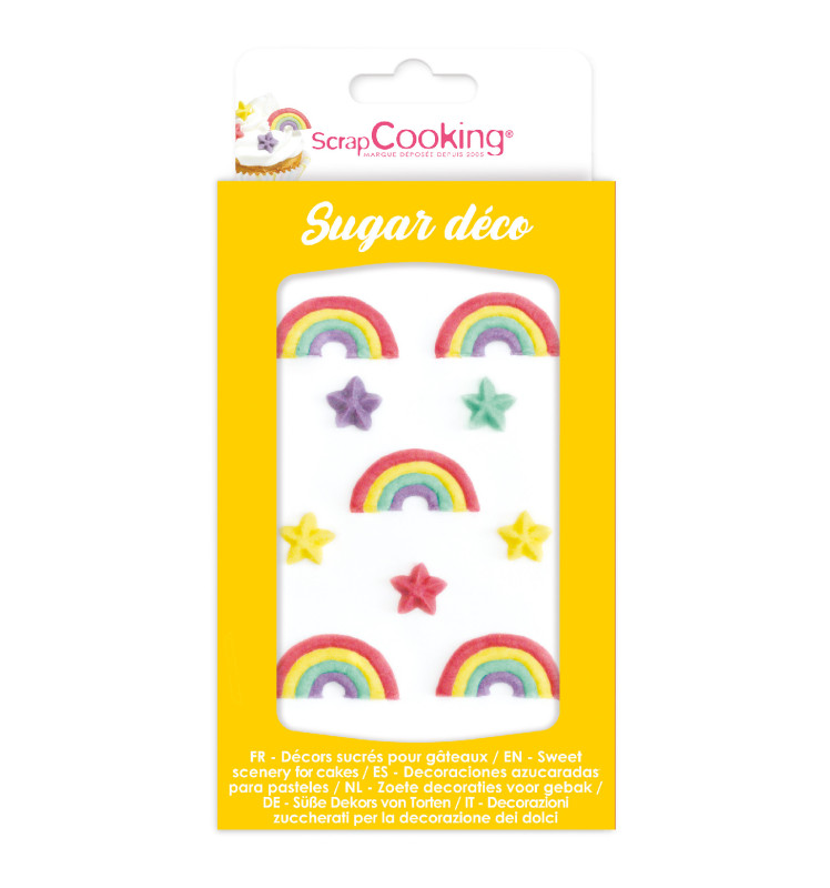 Rainbow-themed sweet scenery decorations