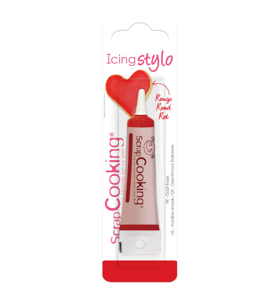 Red, strawberry flavoured icing pen Red, strawberry flavoured icing pen