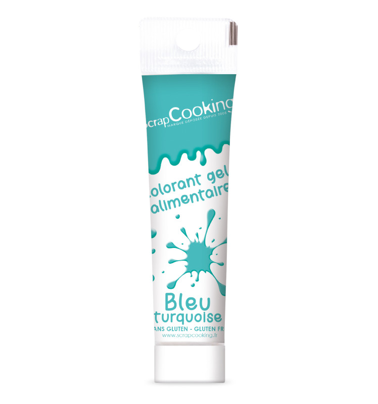 Colorant gel alimentaire bleu turquoise 20 gr