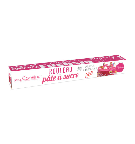 Rouleau pâte à sucre fuchsia