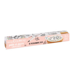 Rouleau pâte à sucre à personnaliser Flower réf.7299