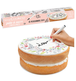 Pâte à sucre Blanche bermude - Décoration Pâtisserie - 200 gr