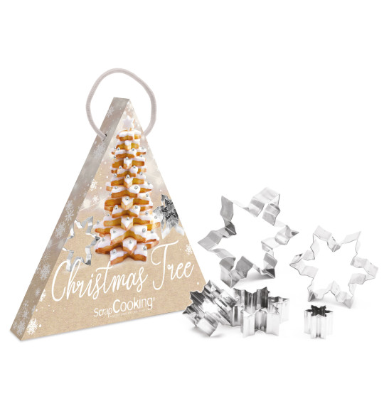 Kit 5 emporte pièces sapin 3D Scrapcooking - Pâtisserie