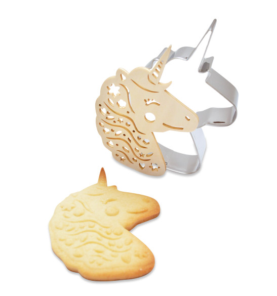 Cookie cutter + wood embosser "Unicorn"