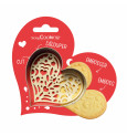 Cookie cutter + wood embosser "Heart"