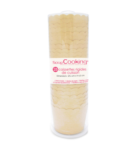 Box of 25 kraft cupcake cases - ScrapCooking®