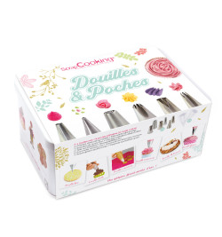 Set De 6 Douilles Inox Gobel + Poche Coutil - Pour Pâtisserie Précise (éclairs, Macarons, Cupcakes)