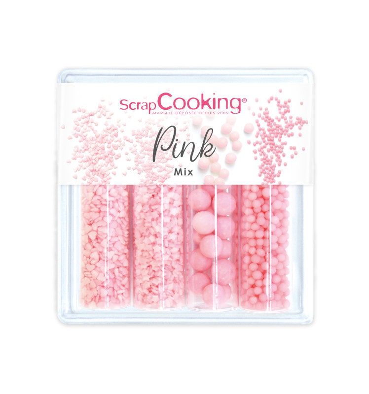 Pink Mix - 68g sugar sprinkles - ScrapCooking®
