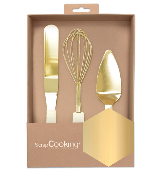 Box 3 golden utensils - ScrapCooking®