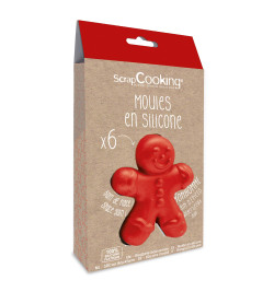 6 moules silicone individuels Ginger réf.2911
