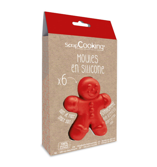 6 moules silicone individuels Ginger