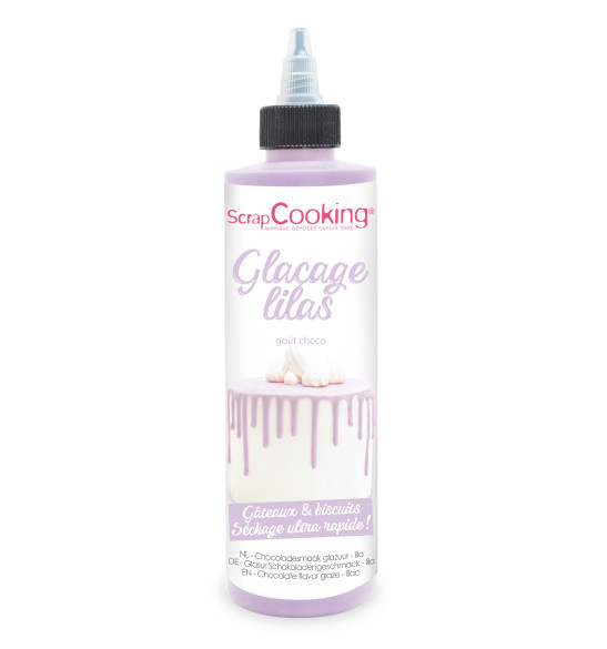 Chocolate flavour glaze - lilac 130g Chocolate flavour glaze - lilac 130g