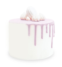Ambiance glaçage lilas goût choco - Drip cake