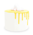 Glaçage jaune goût choco - Drip cake