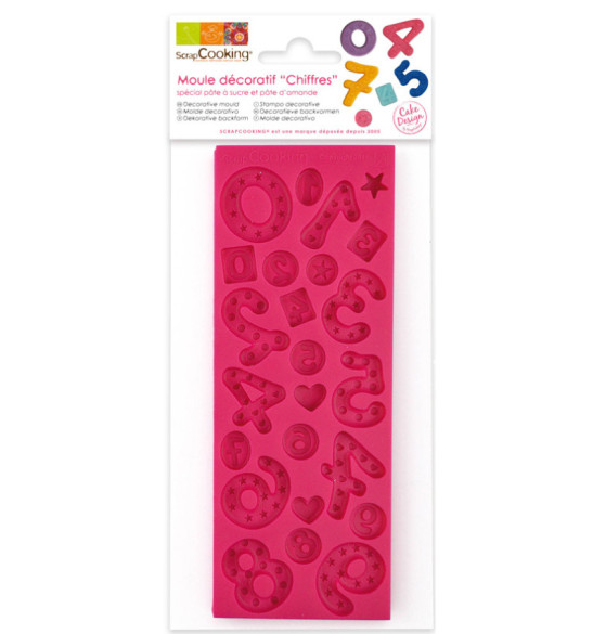 ScrapCooking® silicone mould for making sugarpaste numbers ScrapCooking® silicone mould for making sugarpaste numbers