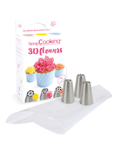 3D Flower piping tip kit
