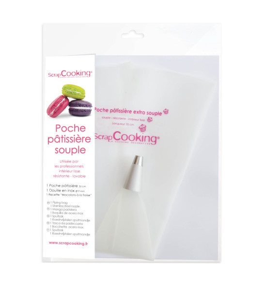 Poche pâtissière extra souple + 1 douille inox Poche pâtissière extra souple + 1 douille inox