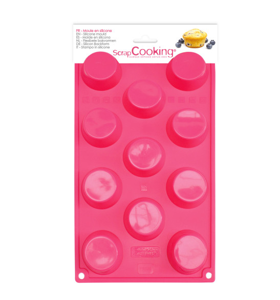 ScrapCooking® silicone mould with 11 mini muffin cavities