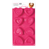 ScrapCooking® silicone mould with 8 heart-shaped cavities