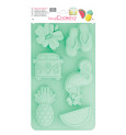 Silicone mould with 6 summer-themed cavities