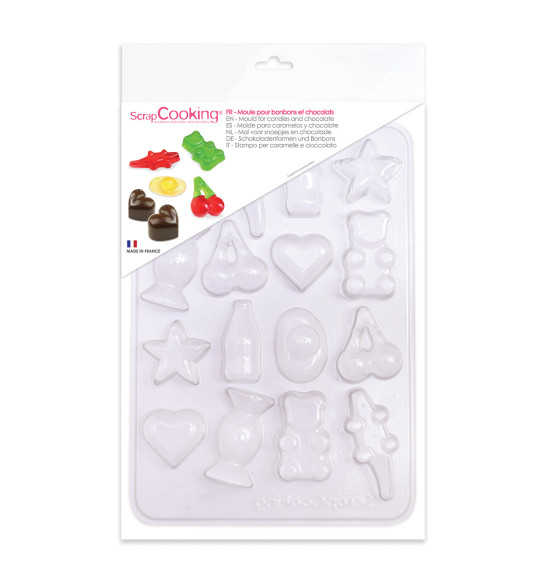 Blister mould for 16 sweets and chocolates