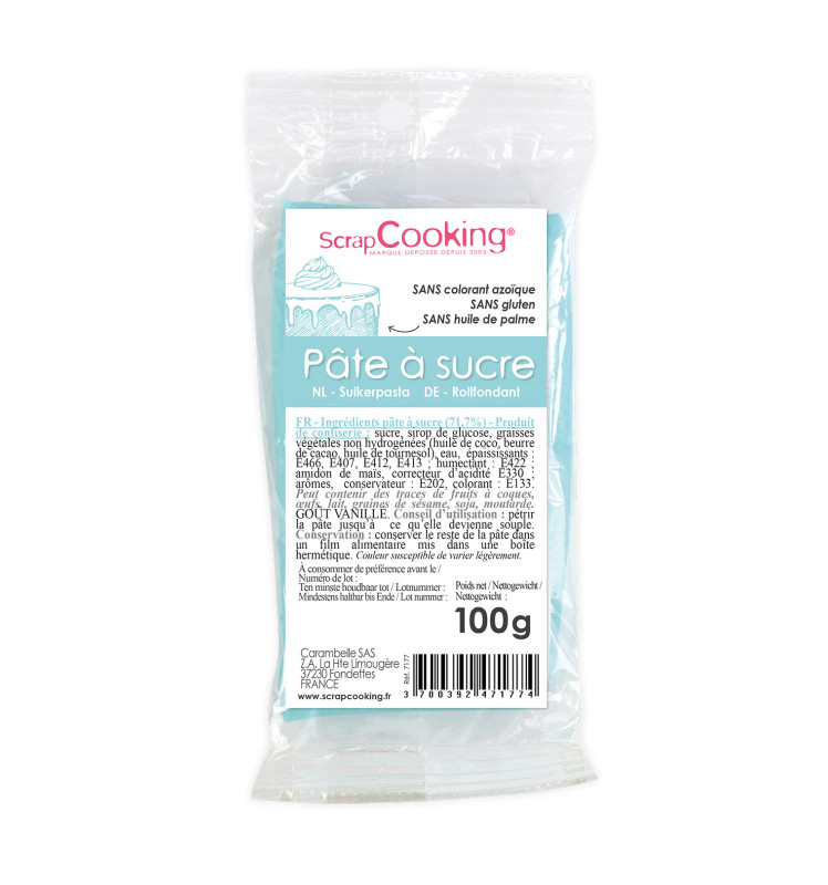 Light blue sugarpaste pack 100g