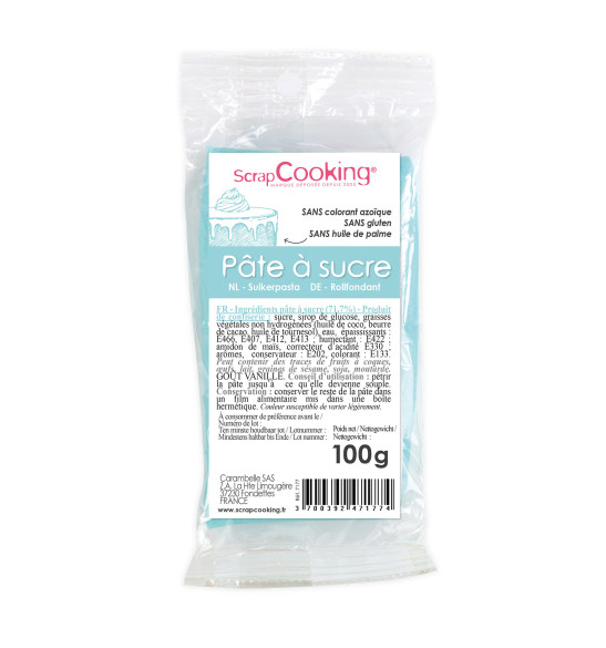 Light blue sugarpaste pack 100g