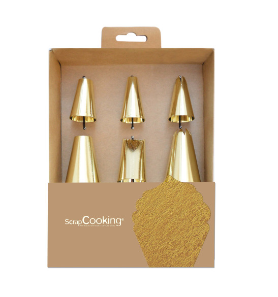 Coffret 6 douilles dorées - ScrapCooking®