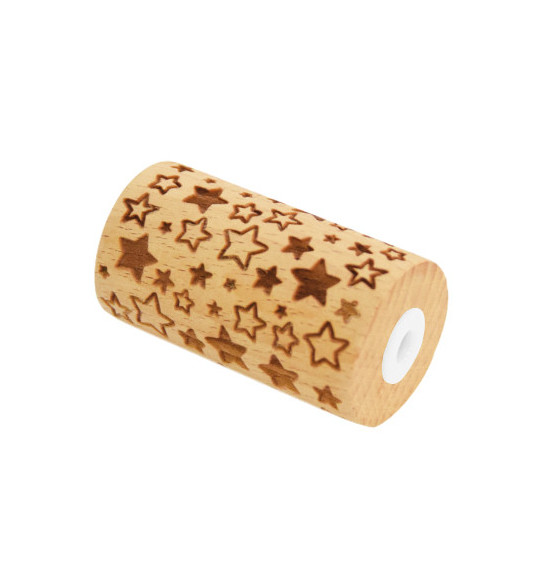 Mini embossing wooden roller Star réf.5302