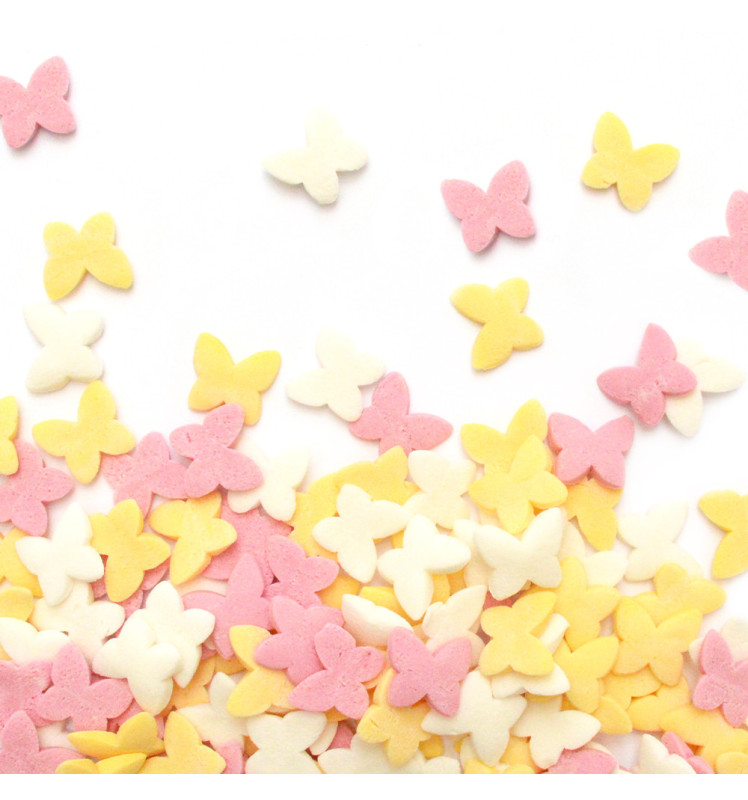 Pot of butterflies sugar decos  50 g