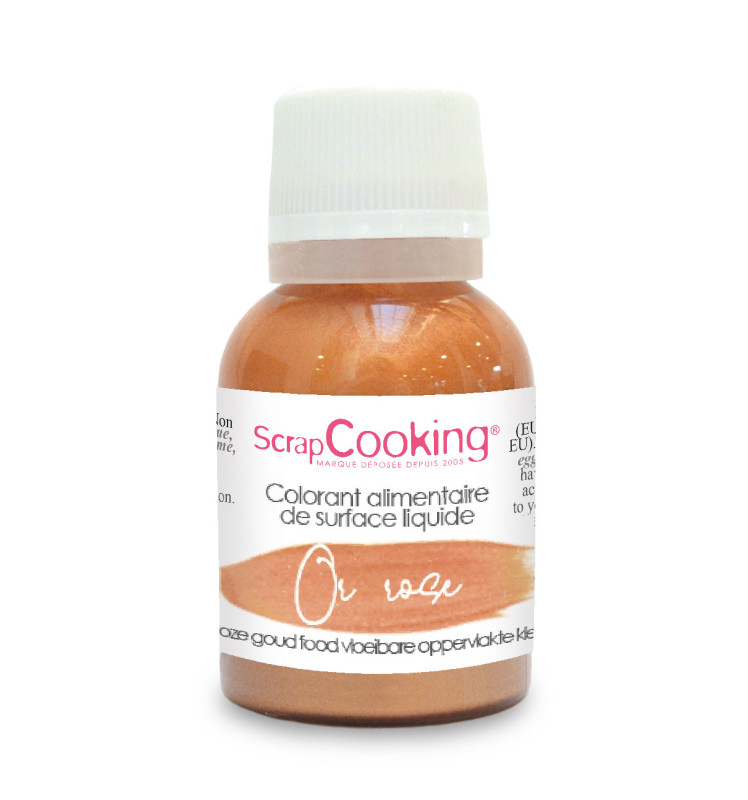 ScrapCooking - Colorant de Surface Rose Doré Irisé - Colorant Alimentaire  Poudre Cuivré Or Rose - Pour Pâtisseries, Biscuits, Macarons, Chocolats &  Pâte à Sucre - 4074 : : Epicerie