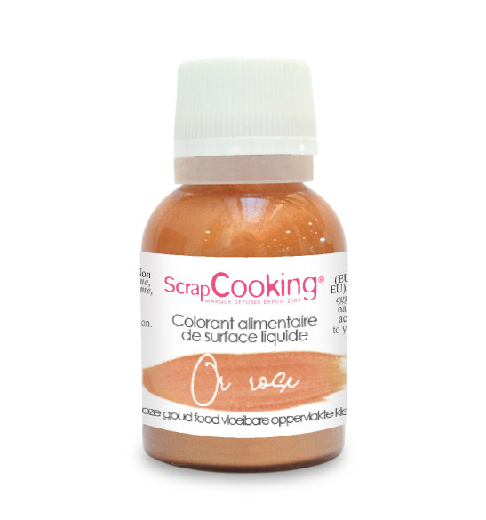 Colorant de surface liquide or rose ScrapCooking® réf.4241