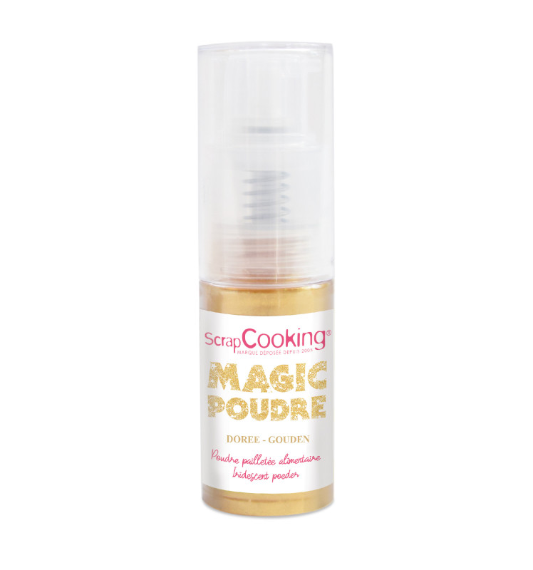 Magic gold iridescent edible powder