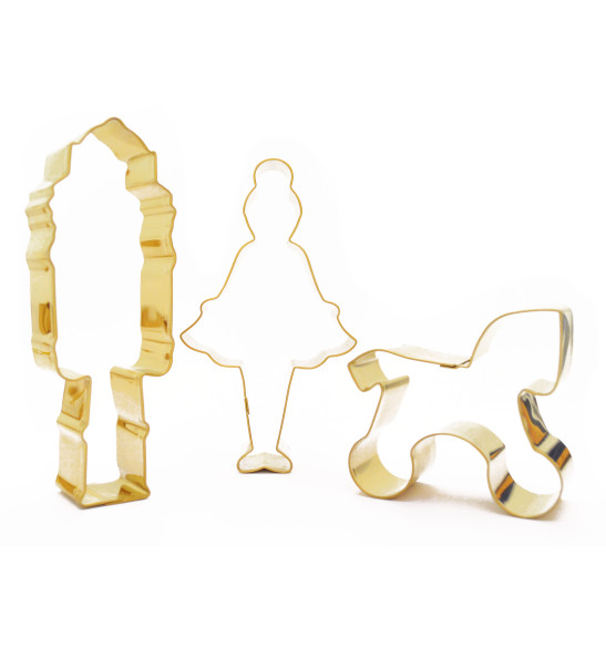 3 Nutcracker cookie cutters- golden