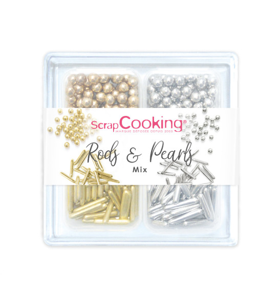 Rods & Pearls Mix - 66g sugar sprinkles