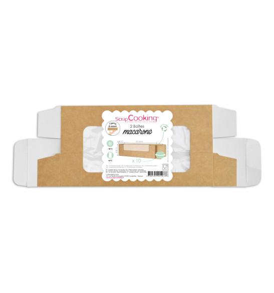 2 boites 10 macarons 21,5x6,5x4,5cm réf.5503
