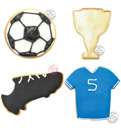 Réalisation biscuits avec 4 emporte-pièces Football réf.2086