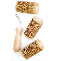 3 interchangeable mini wooden rollers Christmas