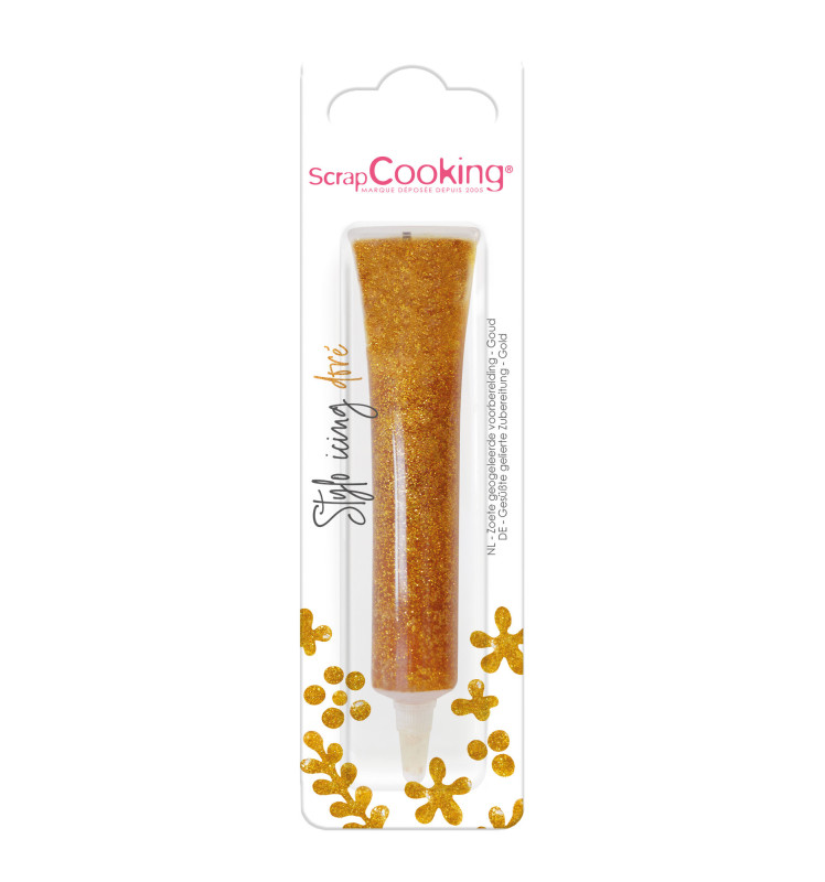 Iridiscent gold icing pen