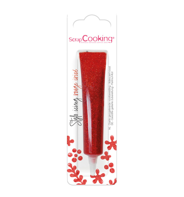 Iridiscent red icing pen 26g -ScrapCooking®