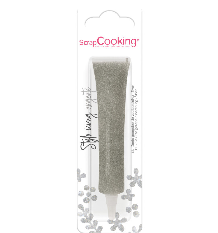 Icing stylo argenté irisé - ScrapCooking®