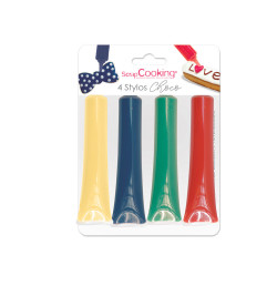 4 Choco pens - red / blue / yellow / green 4X25g