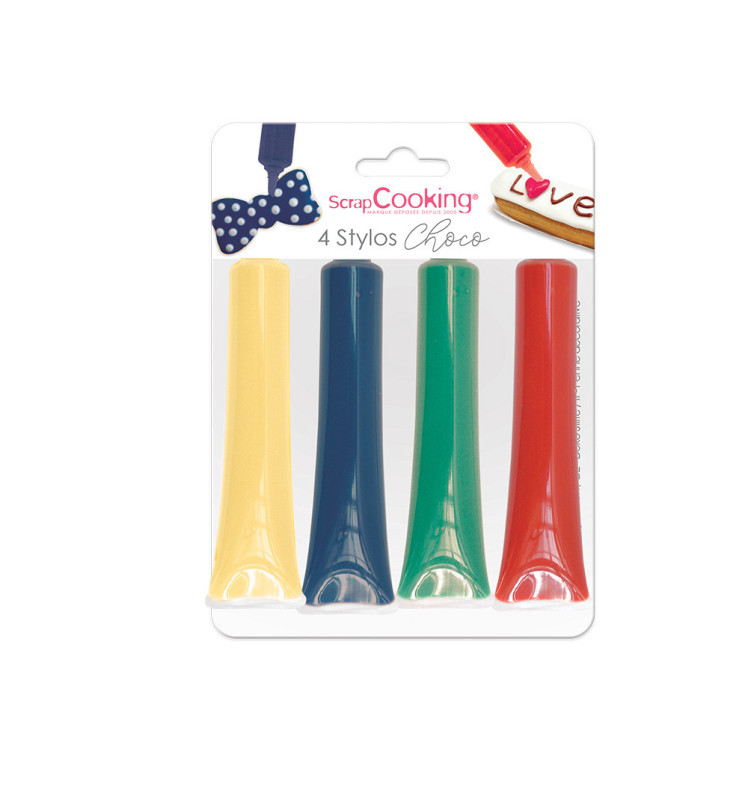 4 Choco pens - red / blue / yellow / green 4X25g