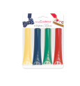 4 Stylos choco rouge/bleu/jaune/vert réf.7063