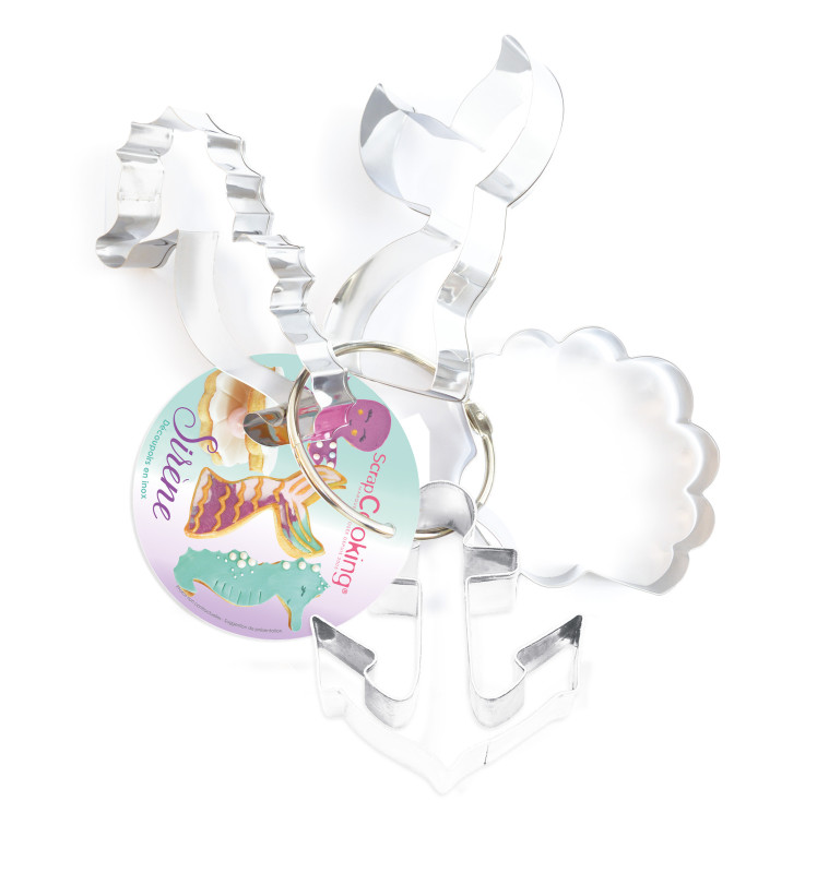 Set of 4 Mermaid cookie cutters